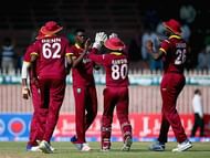 SHARJAH, UNITED ARAB EMIRATES - OCTOBER 02: Alzarri Joseph of West Indies celebrates the wicket of Sharjeel Khan of Pakistan during the second One Day International match between Pakistan and West Indies at Sharjah Cricket Stadium on October 2, 2016 in Sharjah, United Arab Emirates. (Photo by Francois Nel/Getty Images)